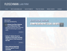 Tablet Screenshot of fleischmanlawfirm.com